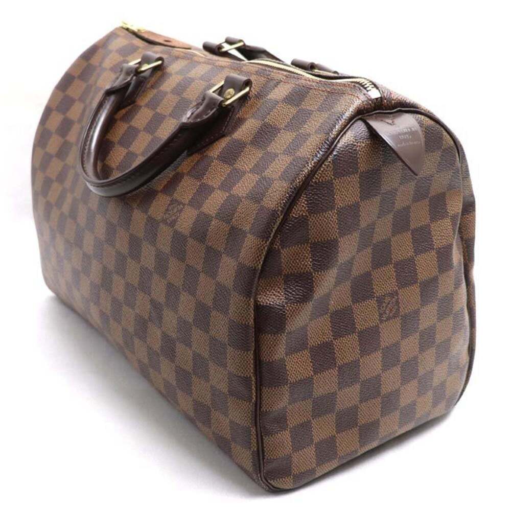 LOUIS VUITTON Authentic Brown Damier Speedy 35 Boston Bag - Picture 2 of 10